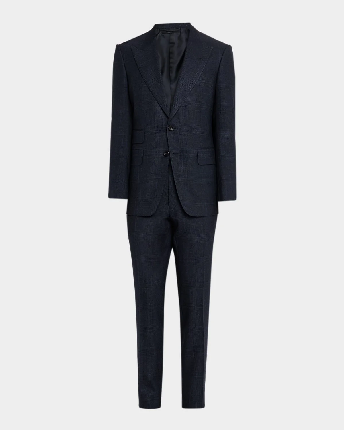 Men & apos;s Check Single-Breasted Suit - 1