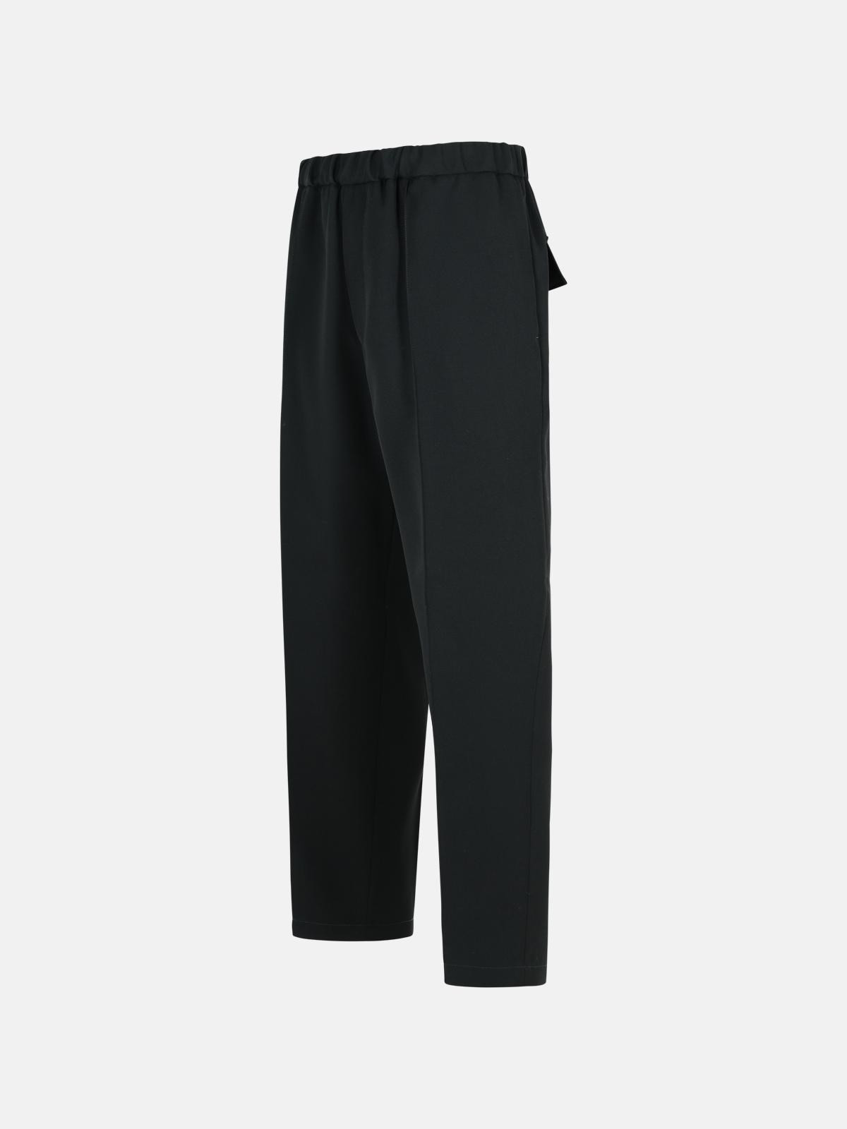 BLACK WOOL PANTS - 2