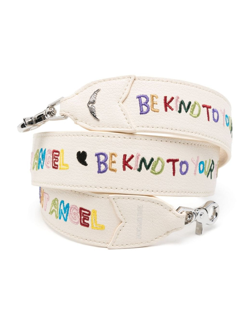 Zadig & Voltaire logo-lettering leather bag strap outlook