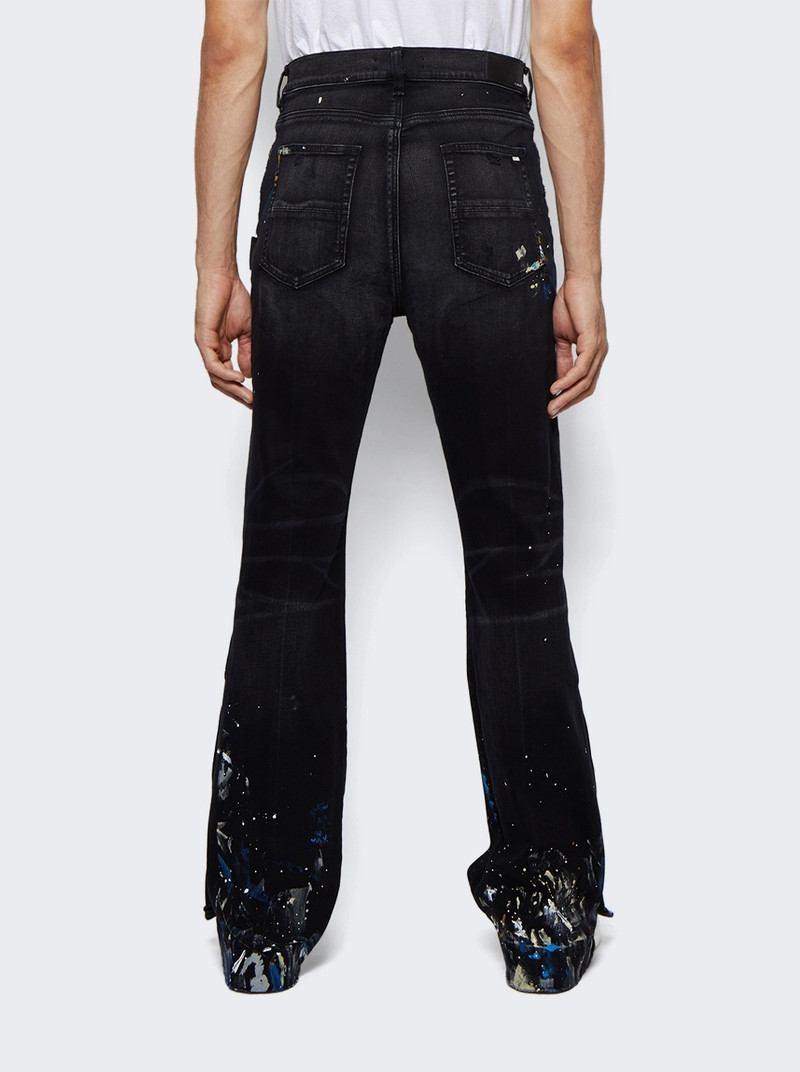 Paint Splatter Flare Jean Aged Black 5