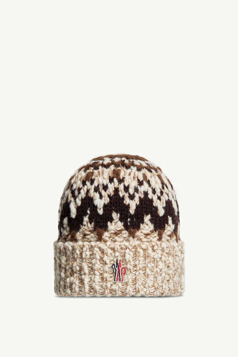 Geometric Jacquard Wool Blend Beanie 1