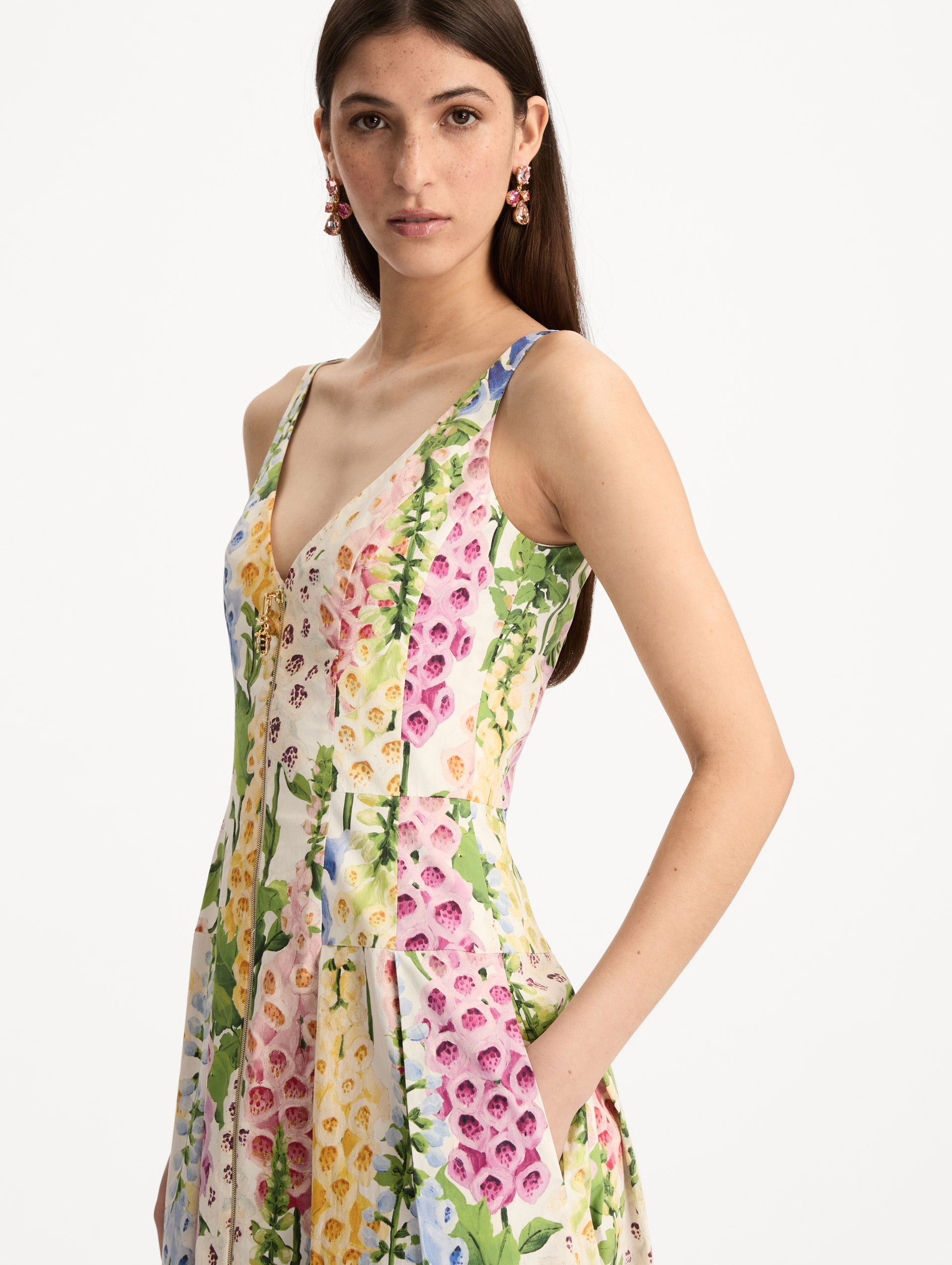 FOXGLOVE COTTON POPLIN DRESS - 5