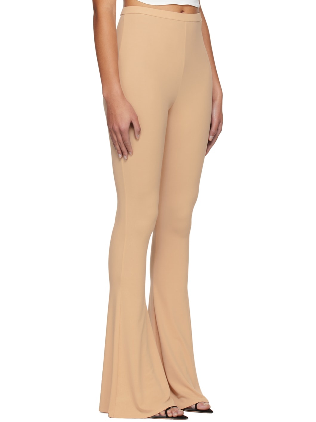 Beige Flared Trousers - 2