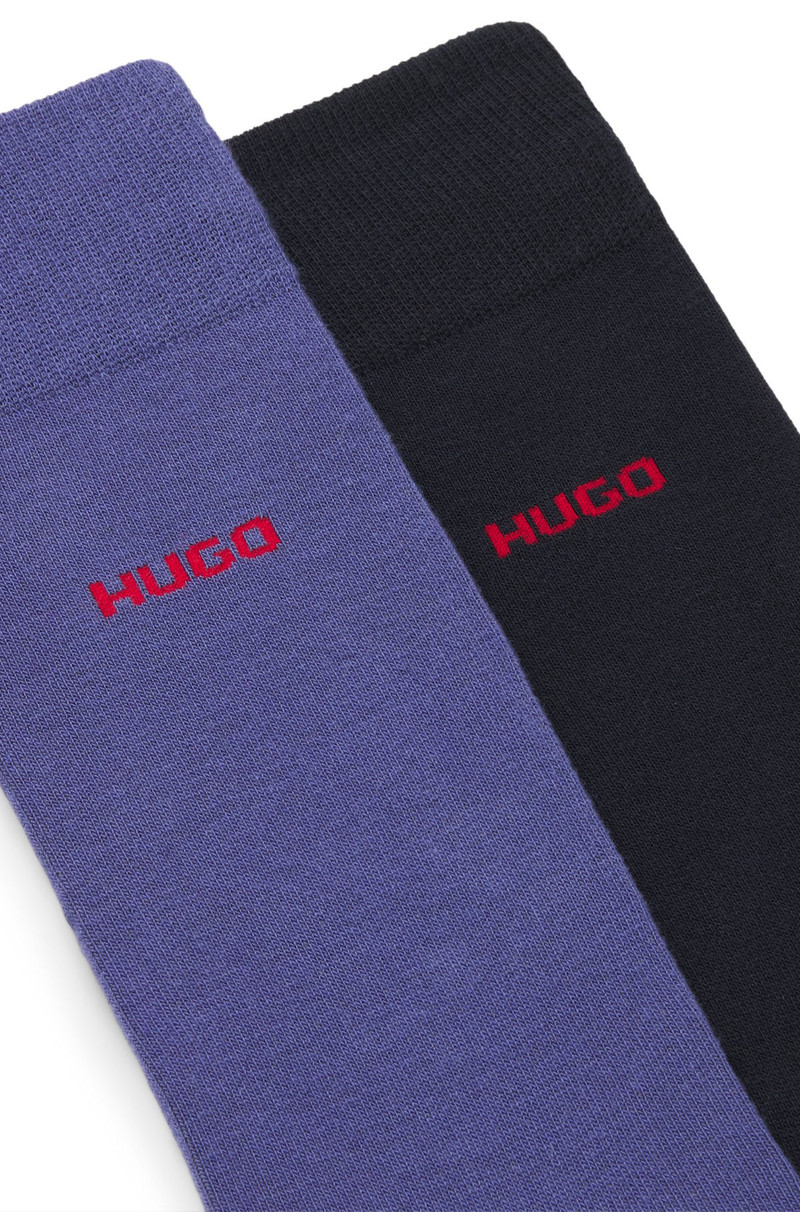 HUGO TWO-PACK OF REGULAR-LENGTH SOCKS IN STRETCH FABRIC outlook