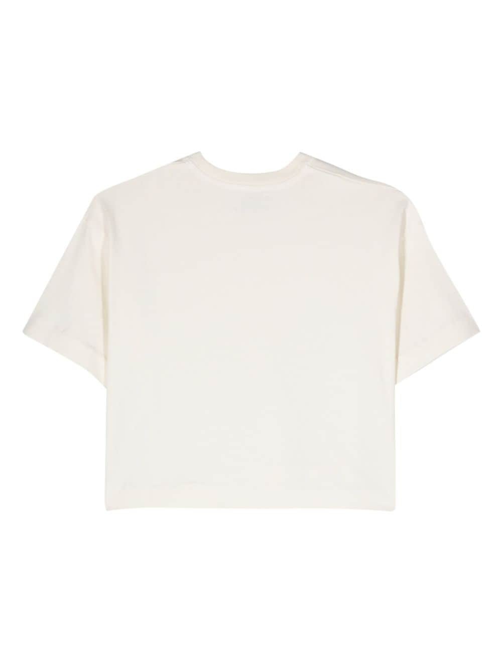 logo-patch cropped T-shirt - 2