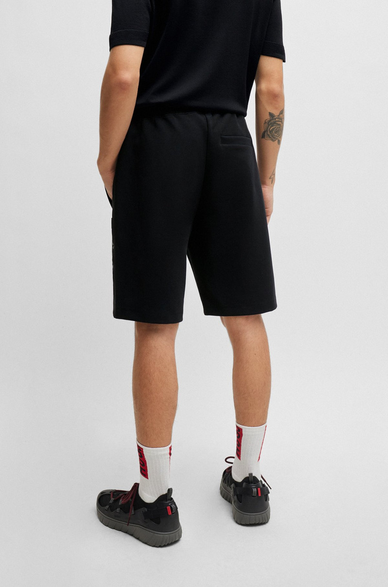 STRETCH-COTTON RELAXED-FIT SHORTS WITH STACKED LOGO 5