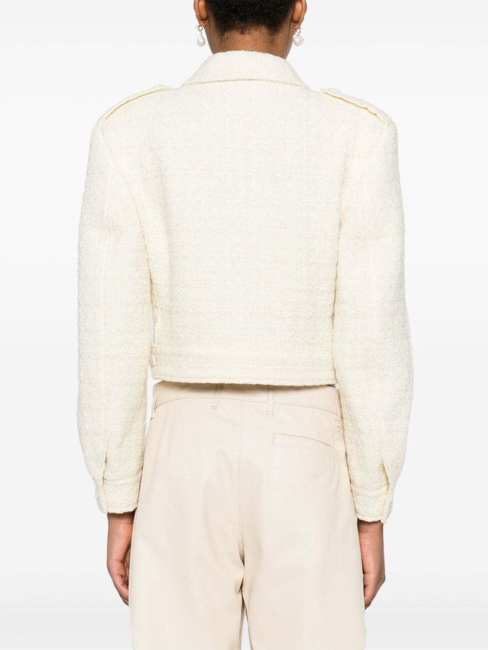 cropped tweed jacket - 4
