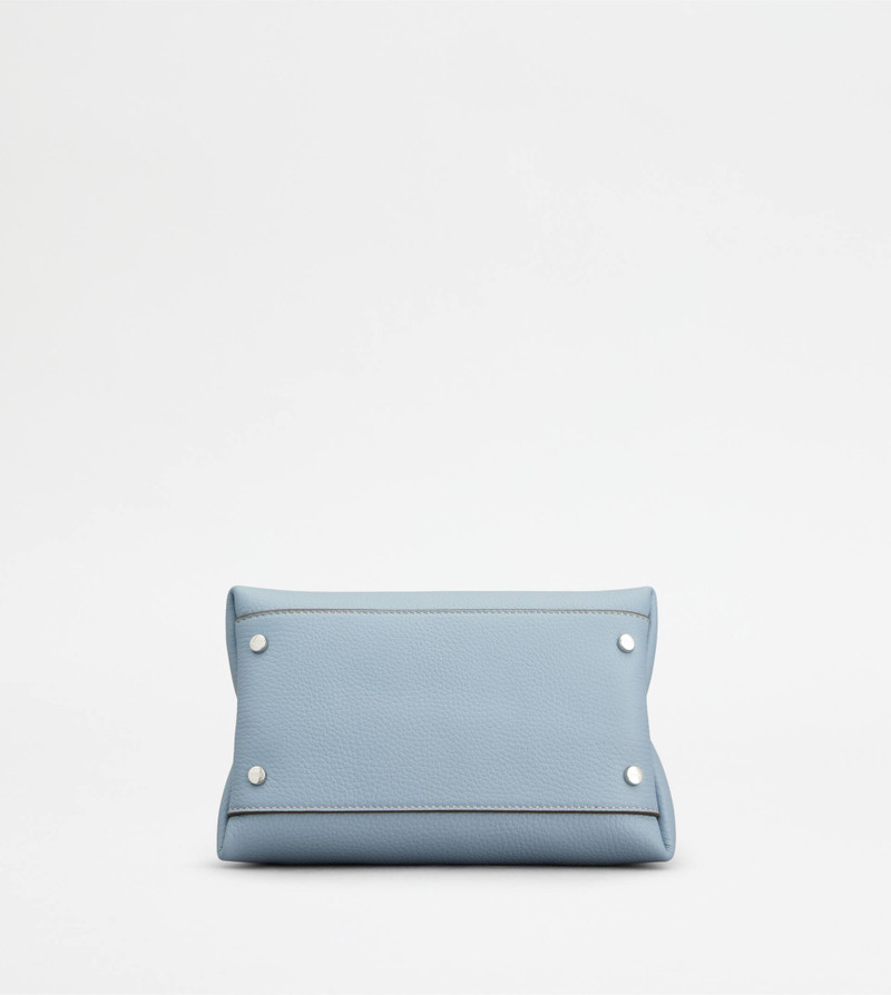 BAG IN LEATHER MICRO - LIGHT BLUE, BEIGE 3
