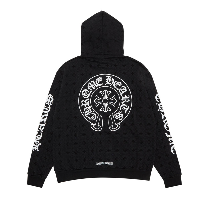 Chrome Hearts Chrome Hearts Monogram Vertical Logo Hoodie 'Black' outlook