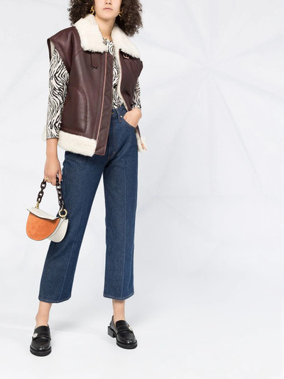 See by Chloé aviator shearling gilet outlook