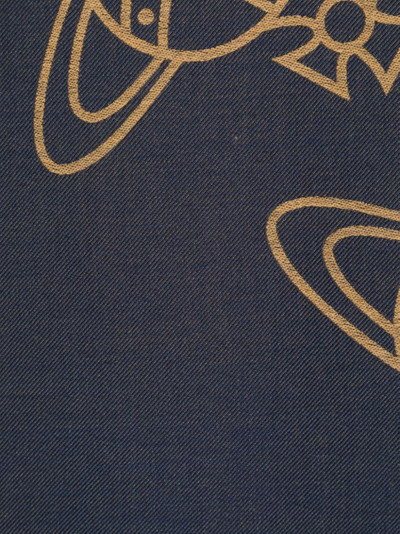 Vivienne Westwood Orb-pattern two-tone scarf outlook