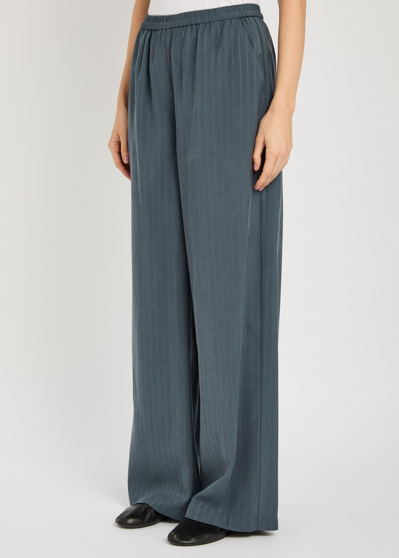 EMPORIO ARMANI Emporio Armani Striped Loose Straight-leg Trousers outlook