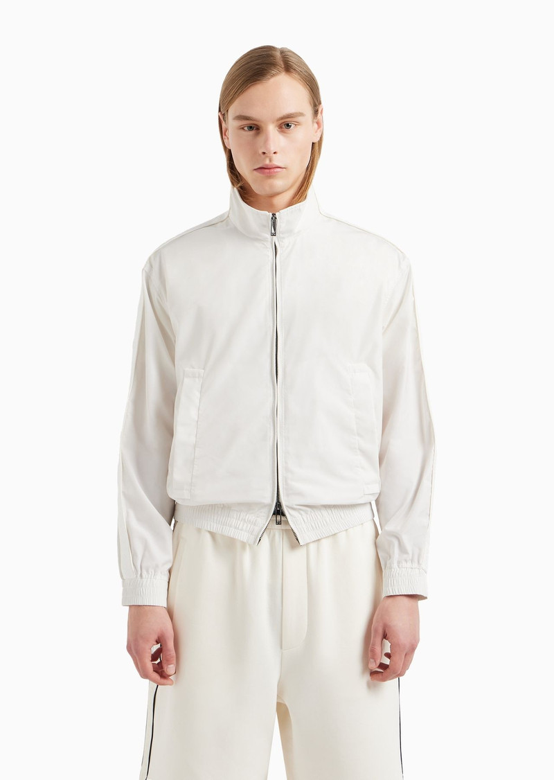 Full-zip blouson in light nylon with logo tape 2
