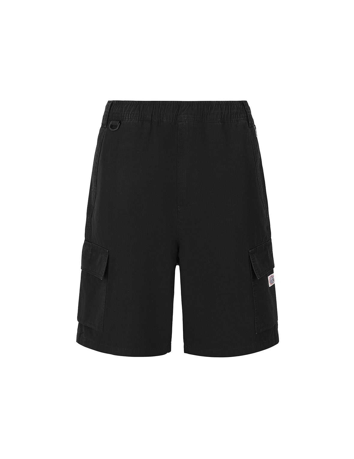 Kamon and "91" Appliqué Embroidery Regular Fit Cargo Shorts - 11