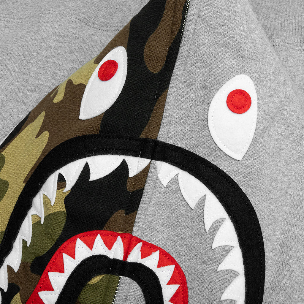 1ST SHARK FULL ZIP HOODIE - GRAY - 3