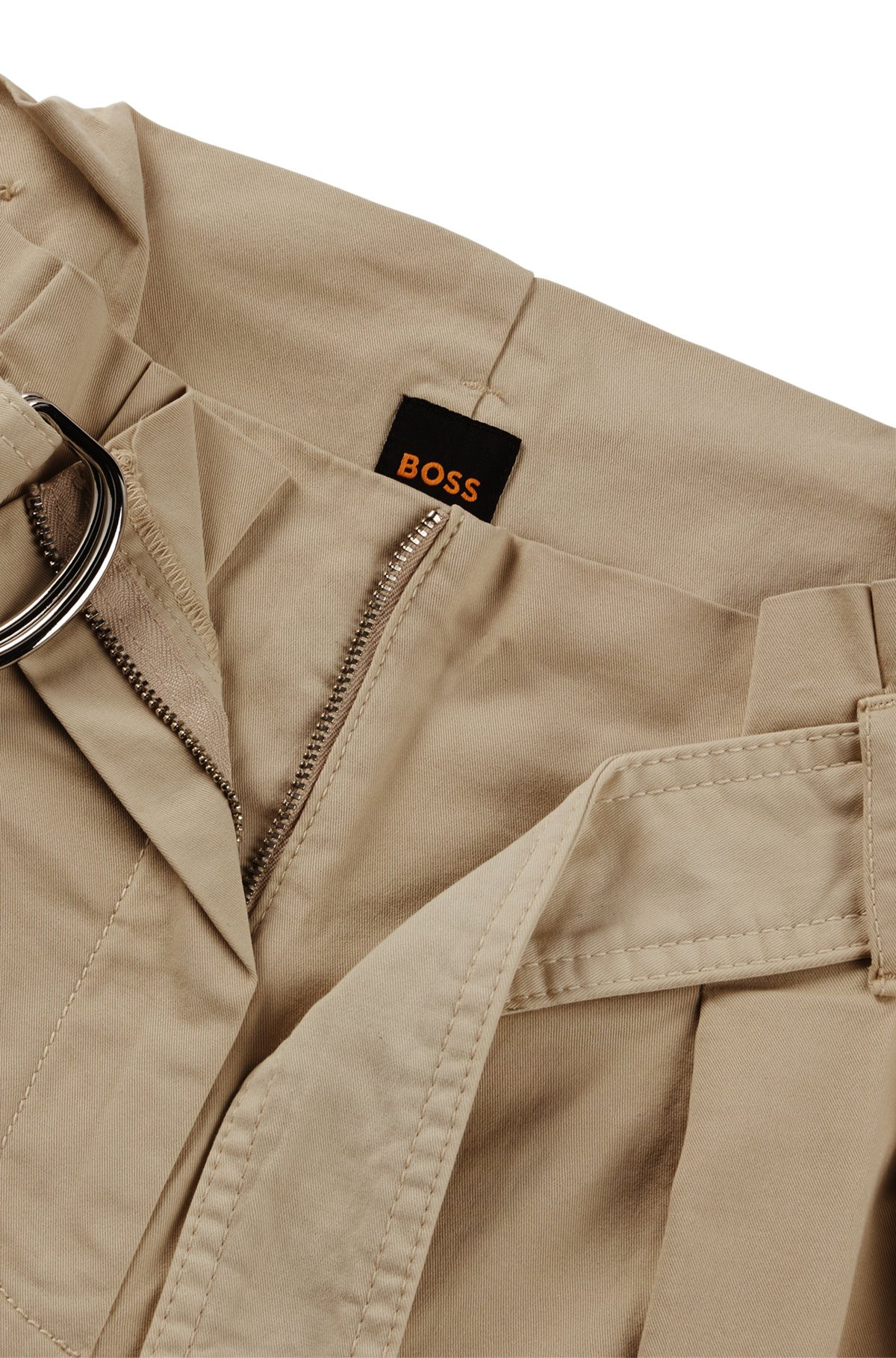 PAPERBAG TROUSERS IN STRETCH-COTTON TWILL - 6