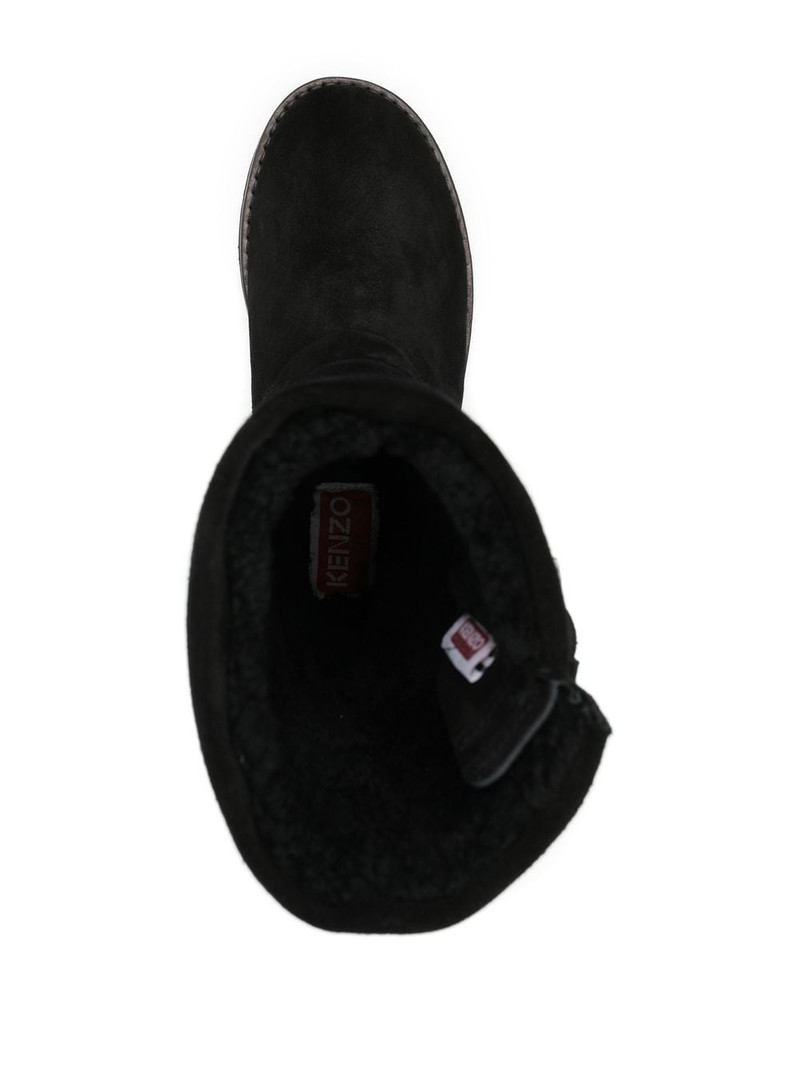 buckle-detail suede boots 4