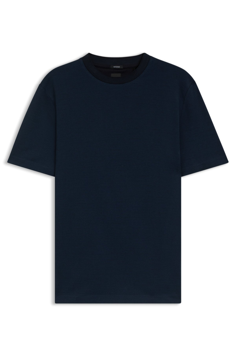 MICRO-PATTERN T-SHIRT IN MERCERISED COTTON 1