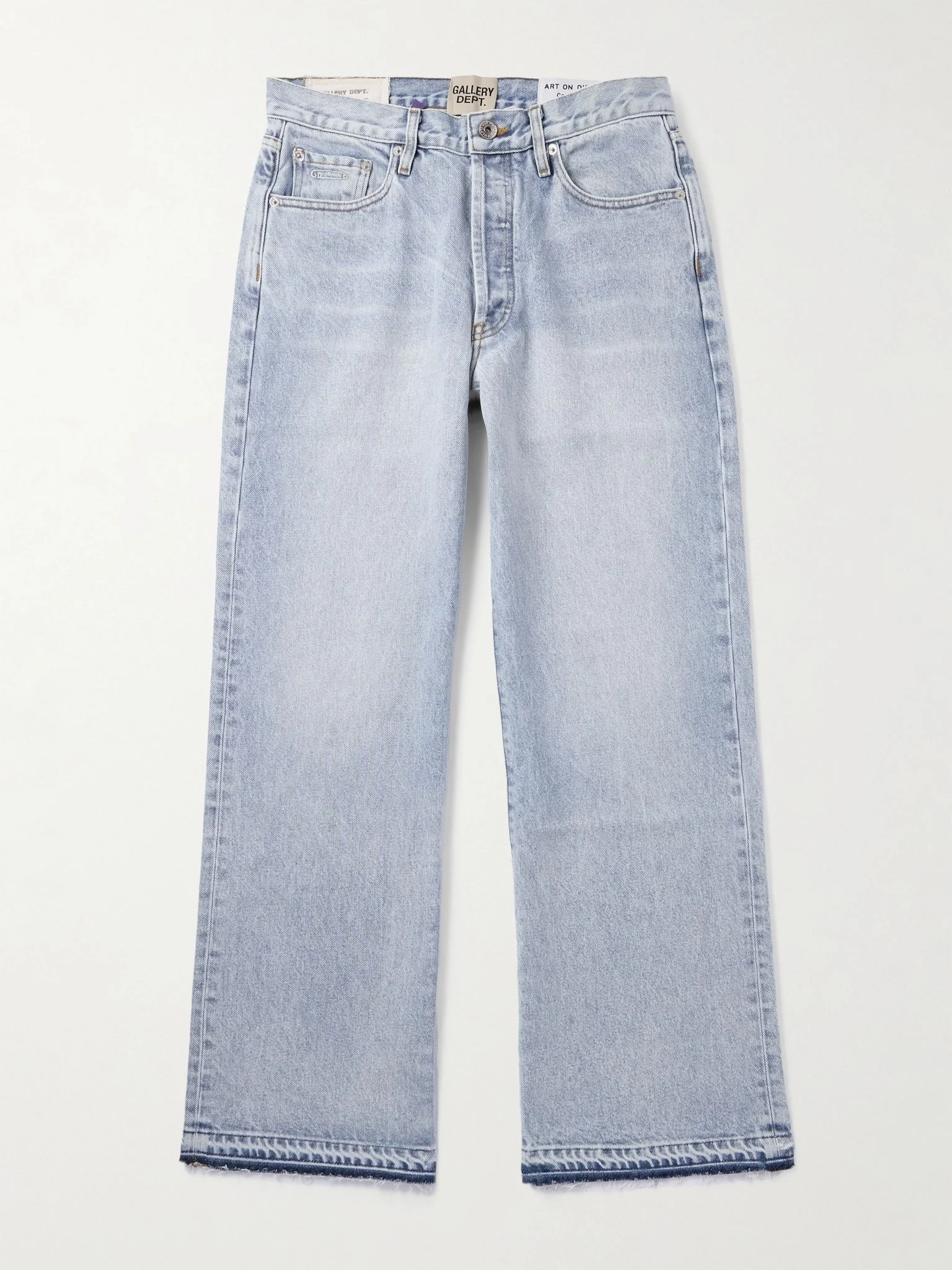 Melrose Straight-Leg Frayed Jeans Blue - 1