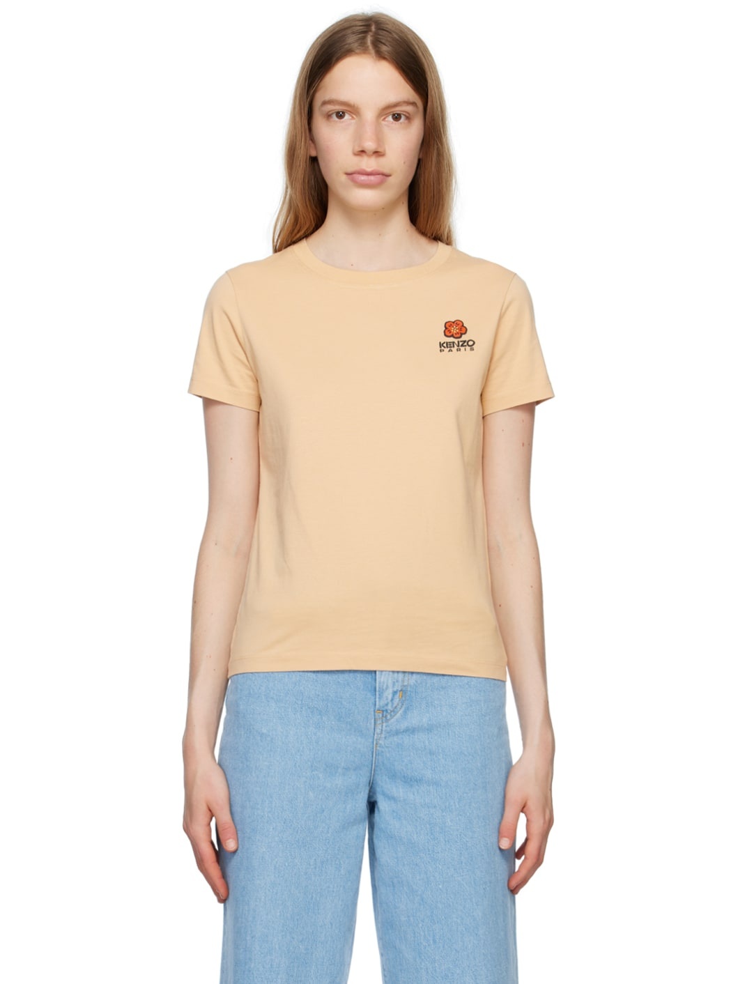 Beige Kenzo Paris Boke Flower T-Shirt - 1