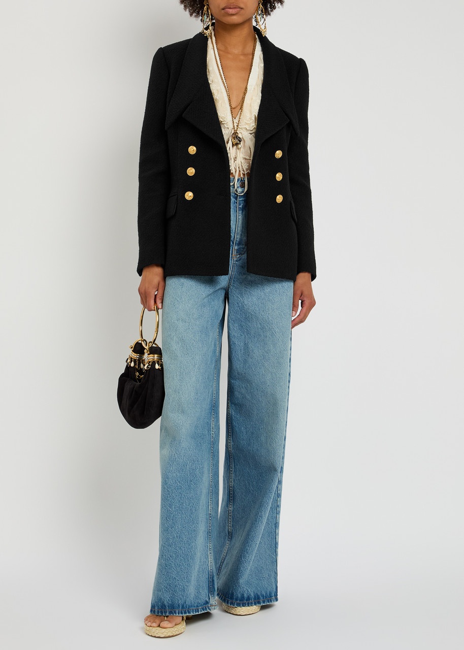 Chloe Double-breasted Bouclé Wool-blend Blazer - 4