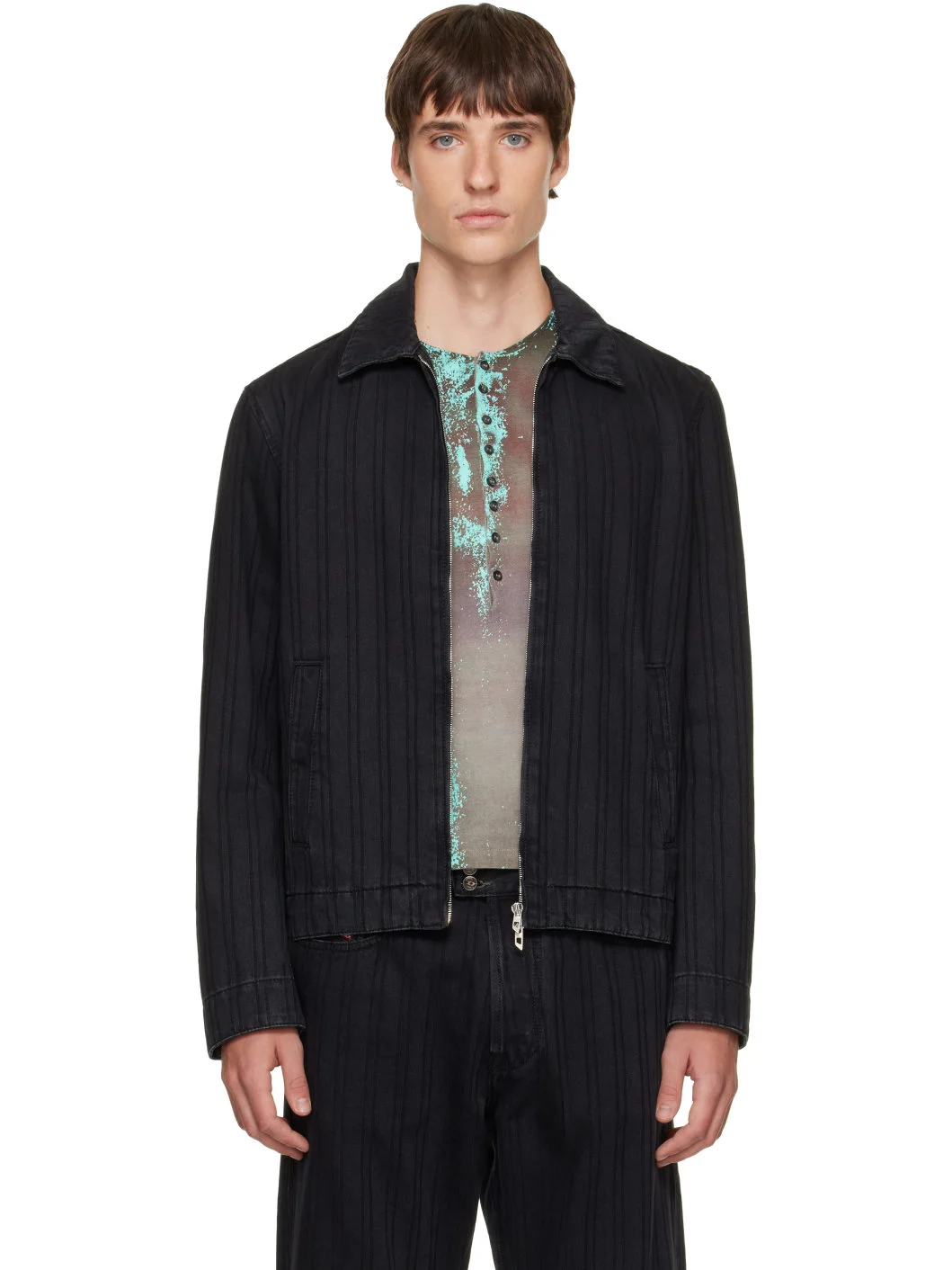 Black D-Rohe Denim Jacket - 1