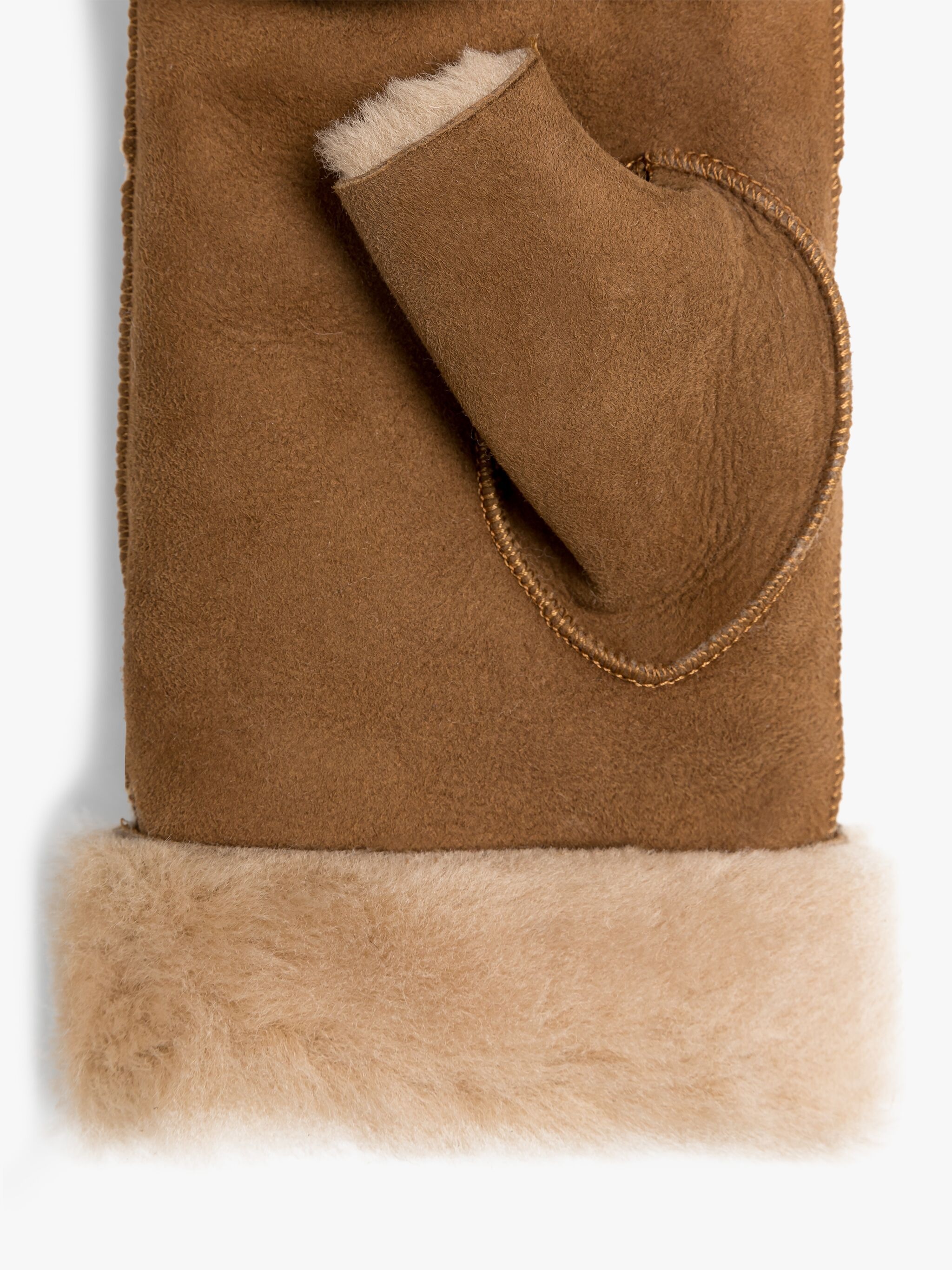 VERA TAN SHEEPSKIN FINGERLESS GLOVES - 2