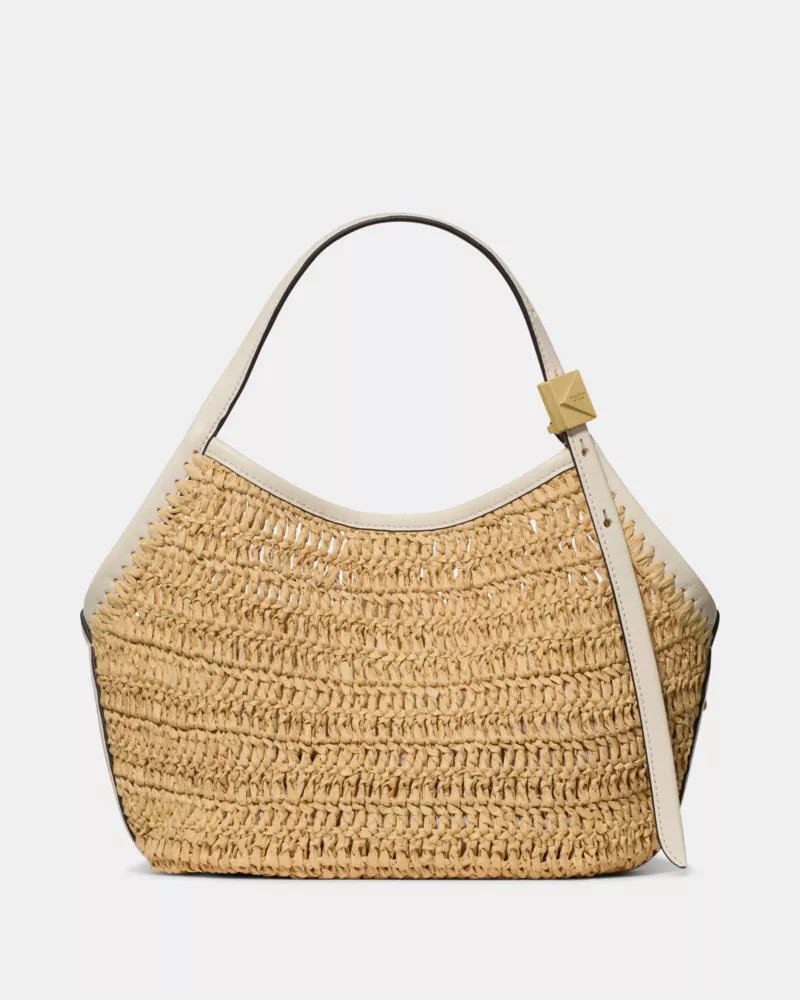 Deco Straw Small Tulip Tote Bag 1