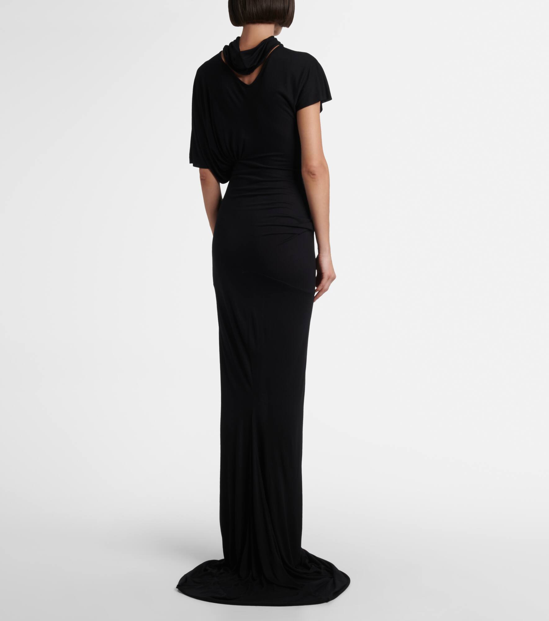 Lilith draped jersey gown - 3