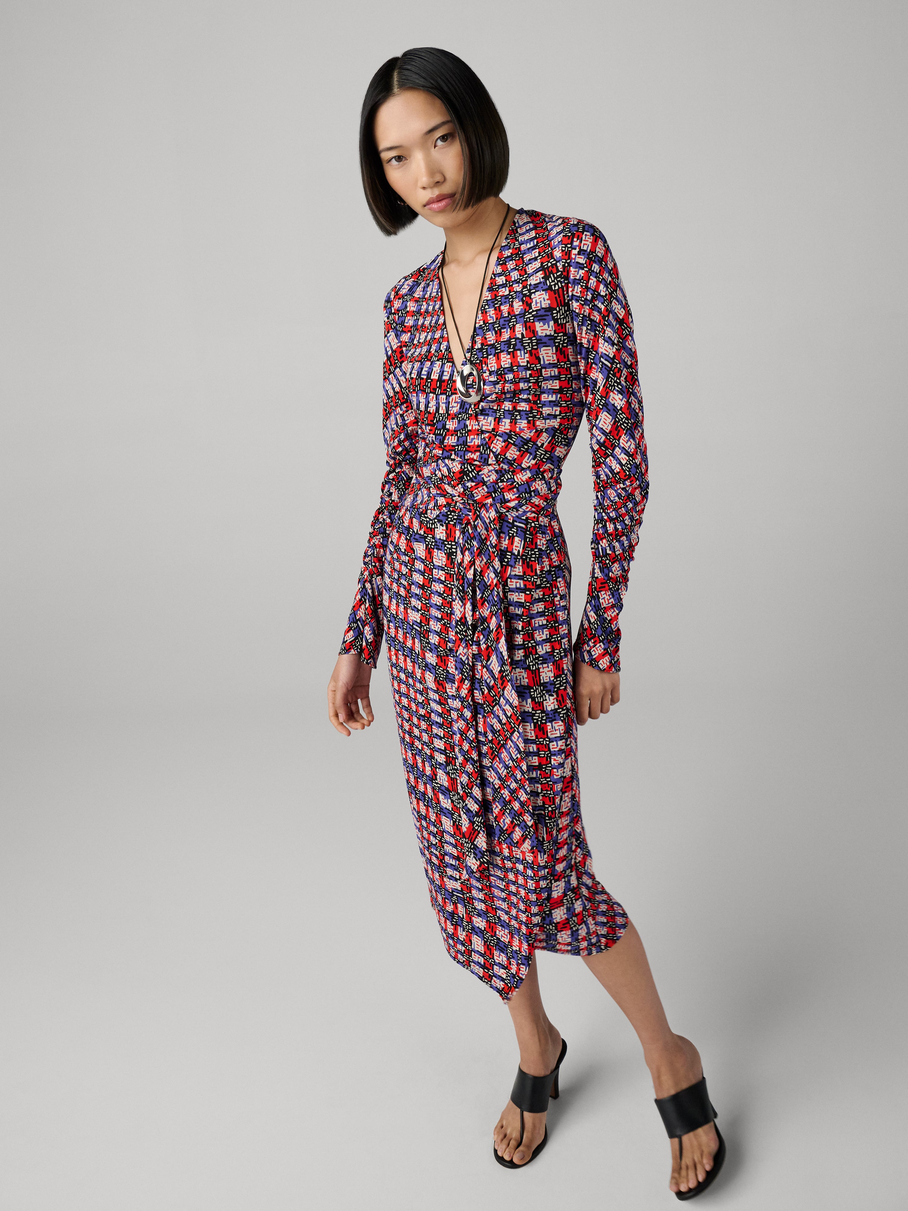 Paisley Long Sleeve Dress - 4