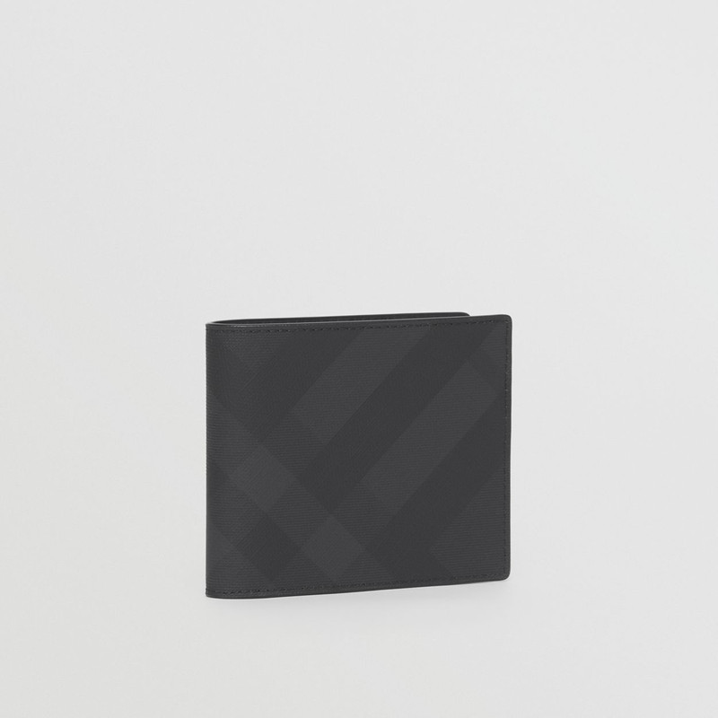 London Check and Leather International Bifold Wallet 5