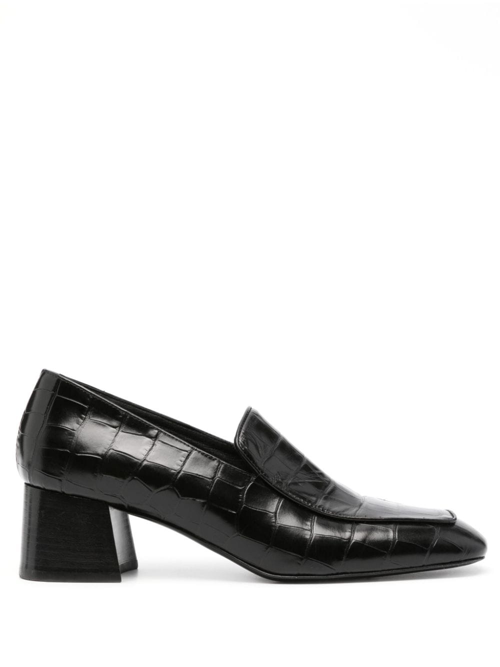 heeled leather loafers - 1