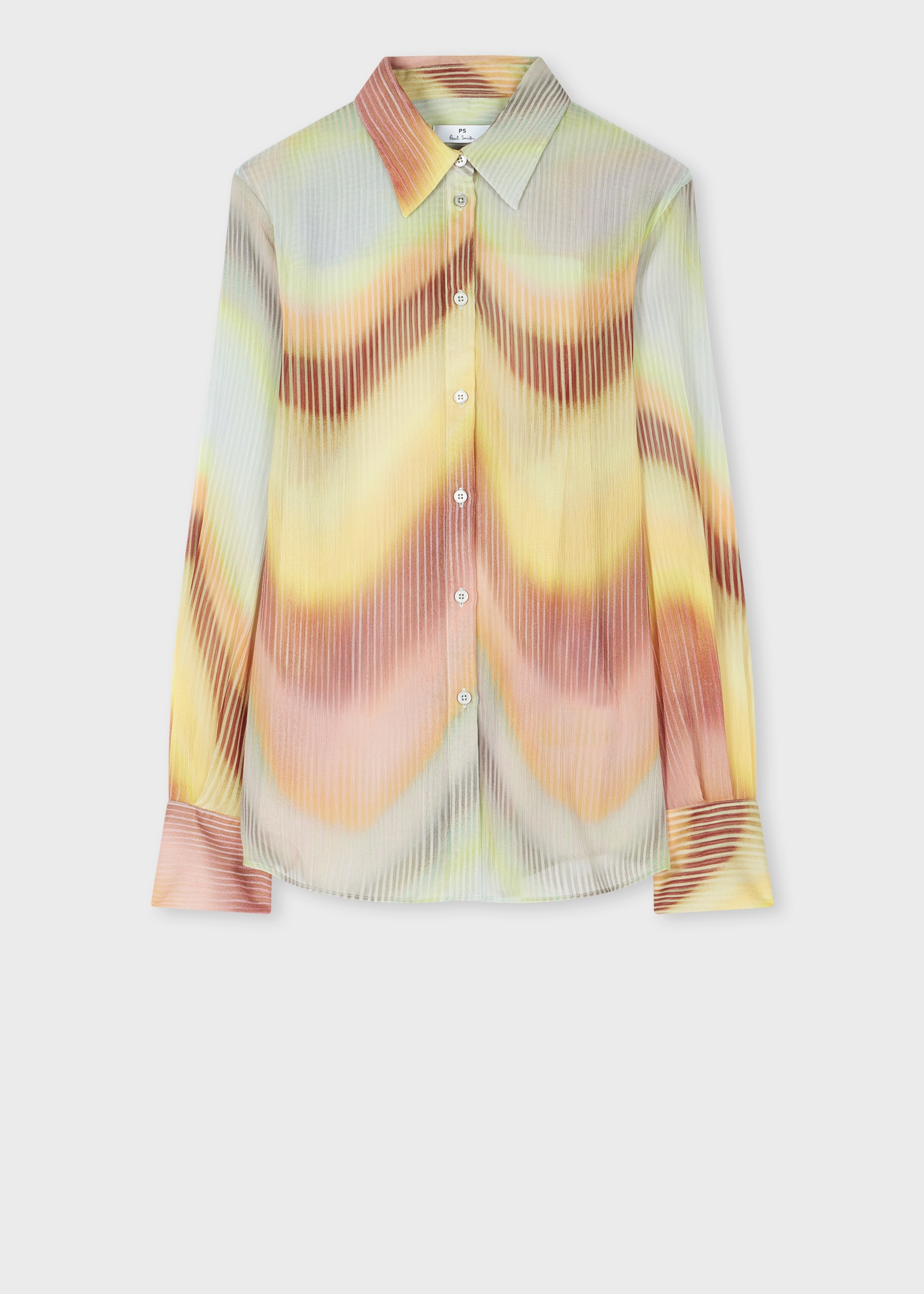 Women's 'Gradient Wave' Crinkle Georgette Blouse - 1