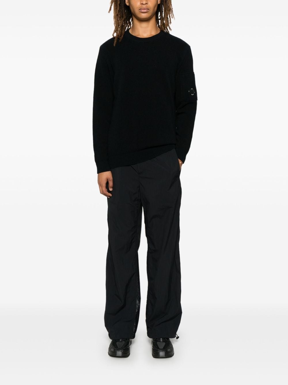 Wool blend crewneck jumper - 4