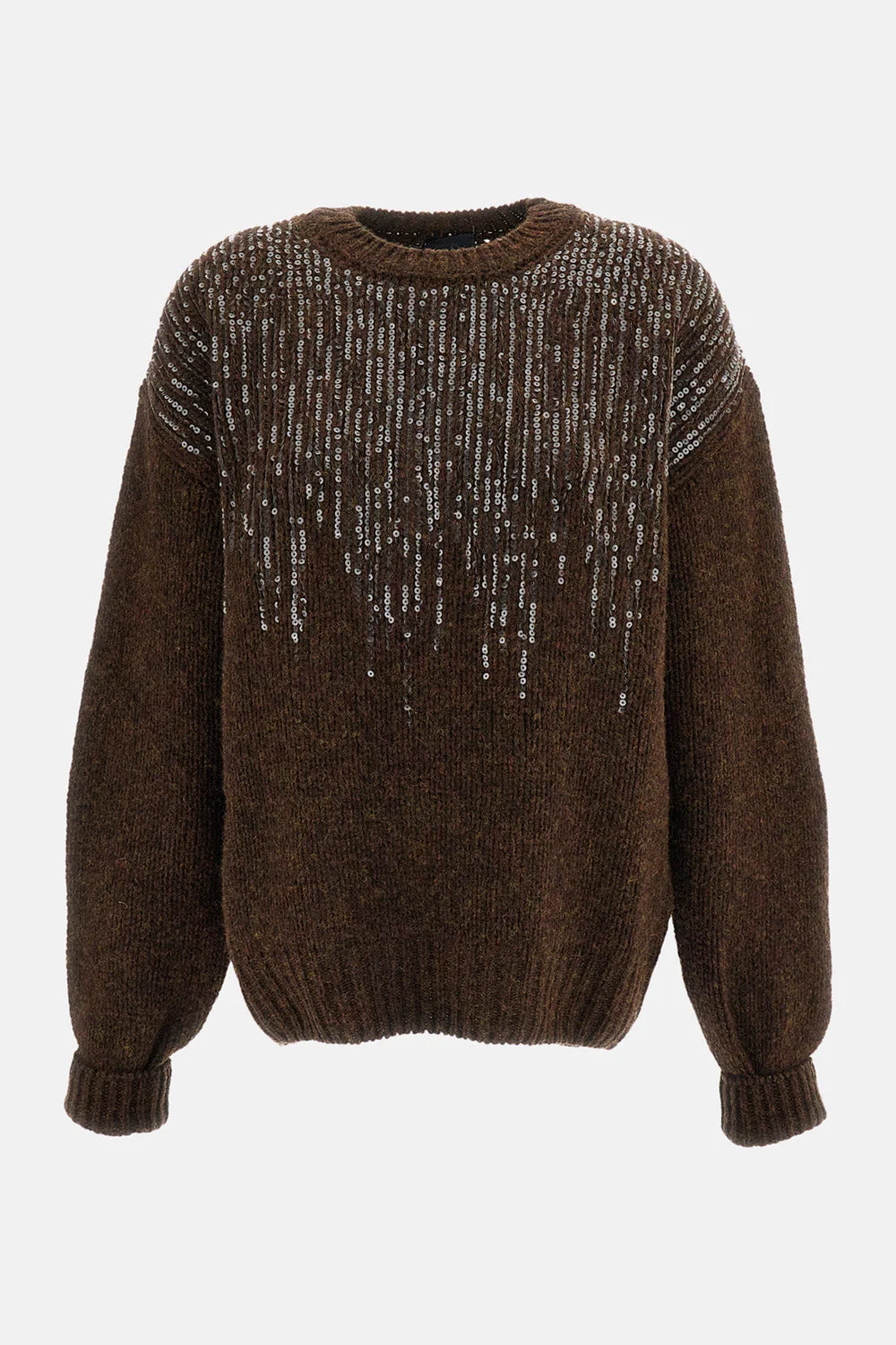 CREW-NECK SWEATER WITH SEQUINS - 1