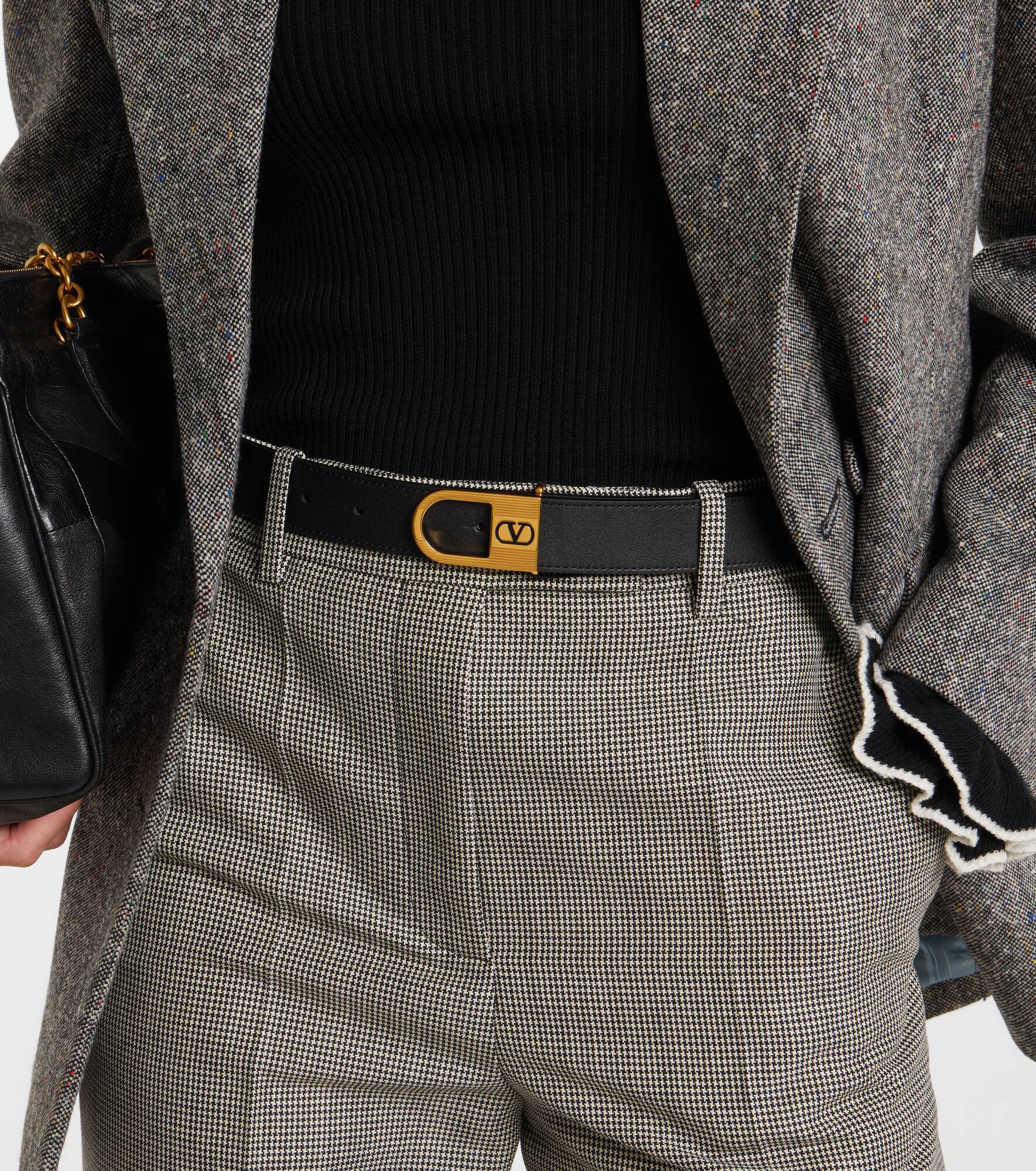 VLogo leather belt - 2