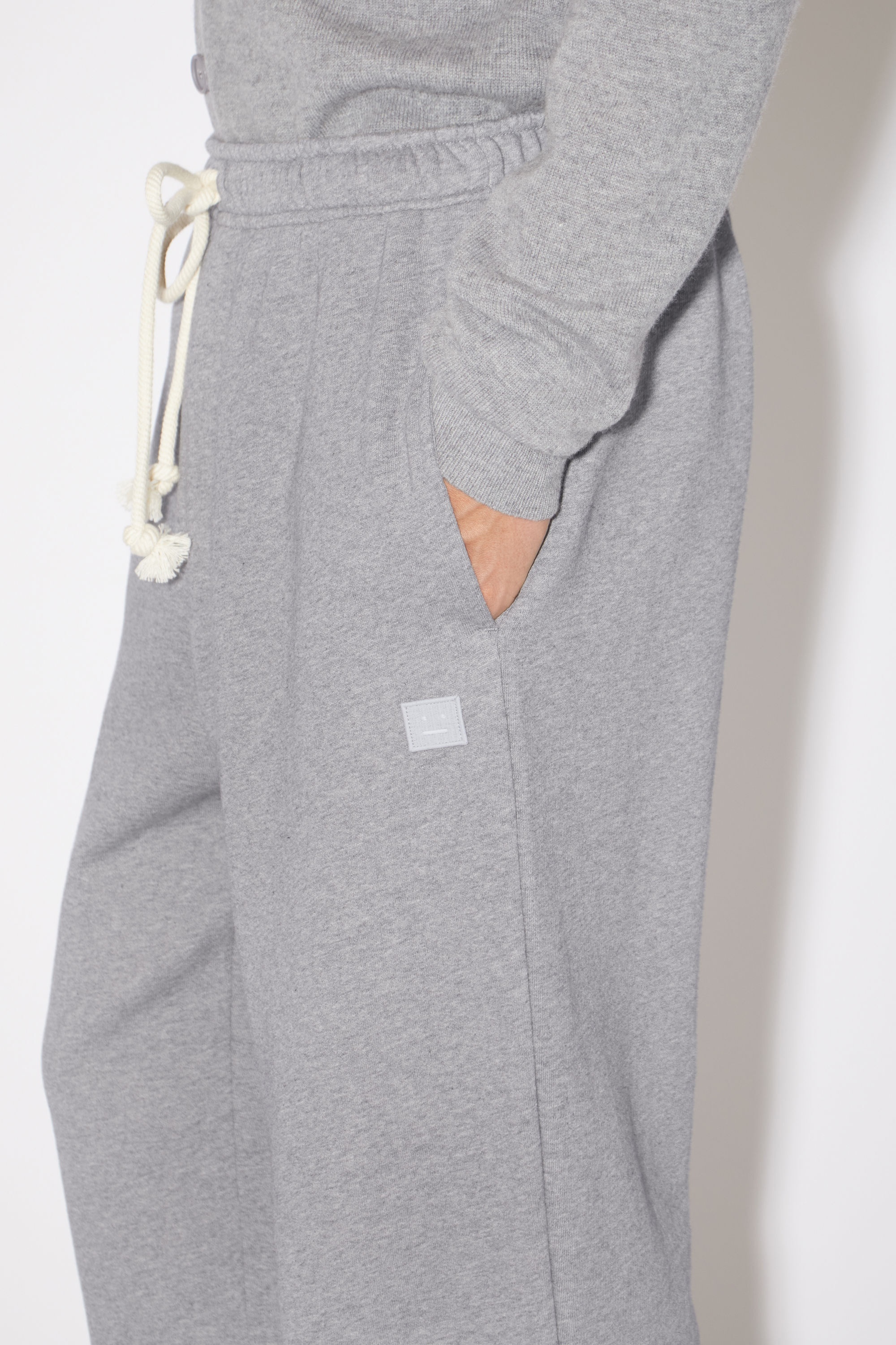 Fleece sweatpants - Light Grey Melange - 5