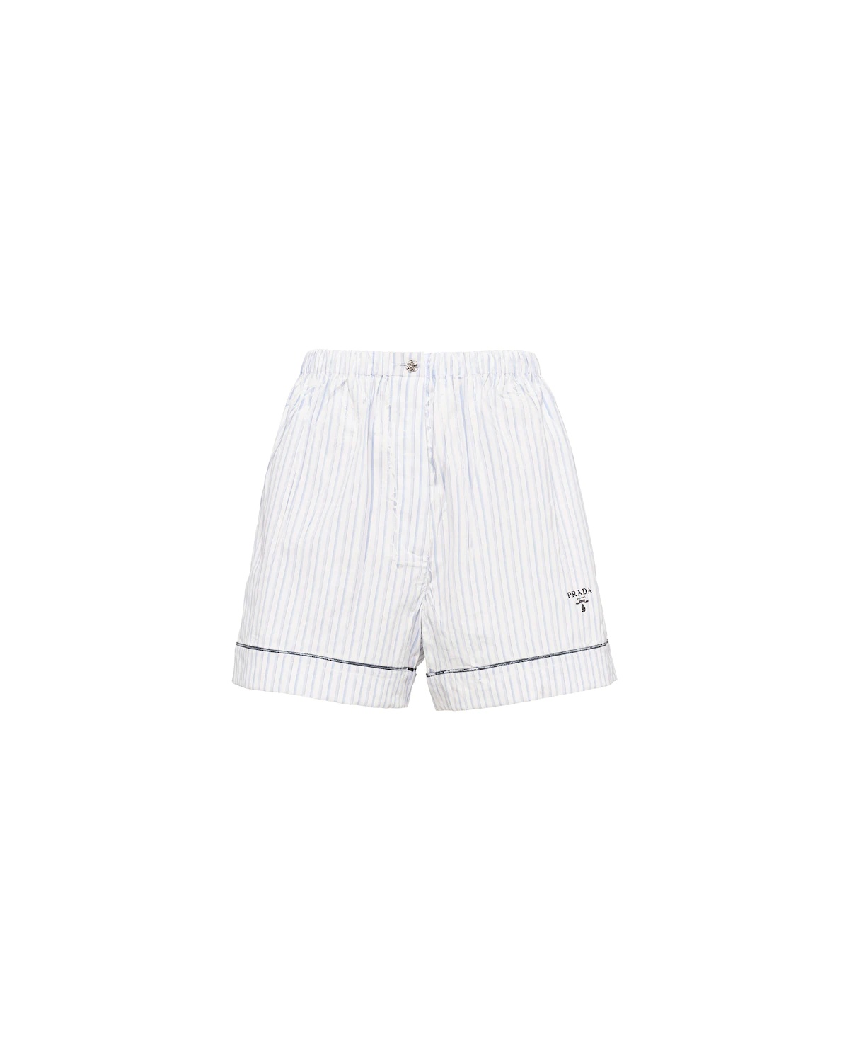 Printed twill shorts - 1
