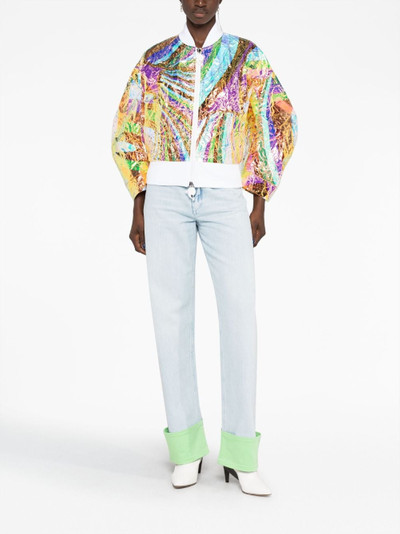 PUCCI Iride-print iridescent bomber jacket outlook