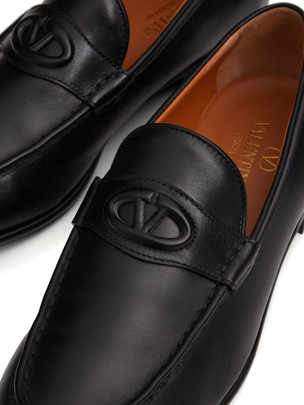 VLogo Signature leather loafers - 5