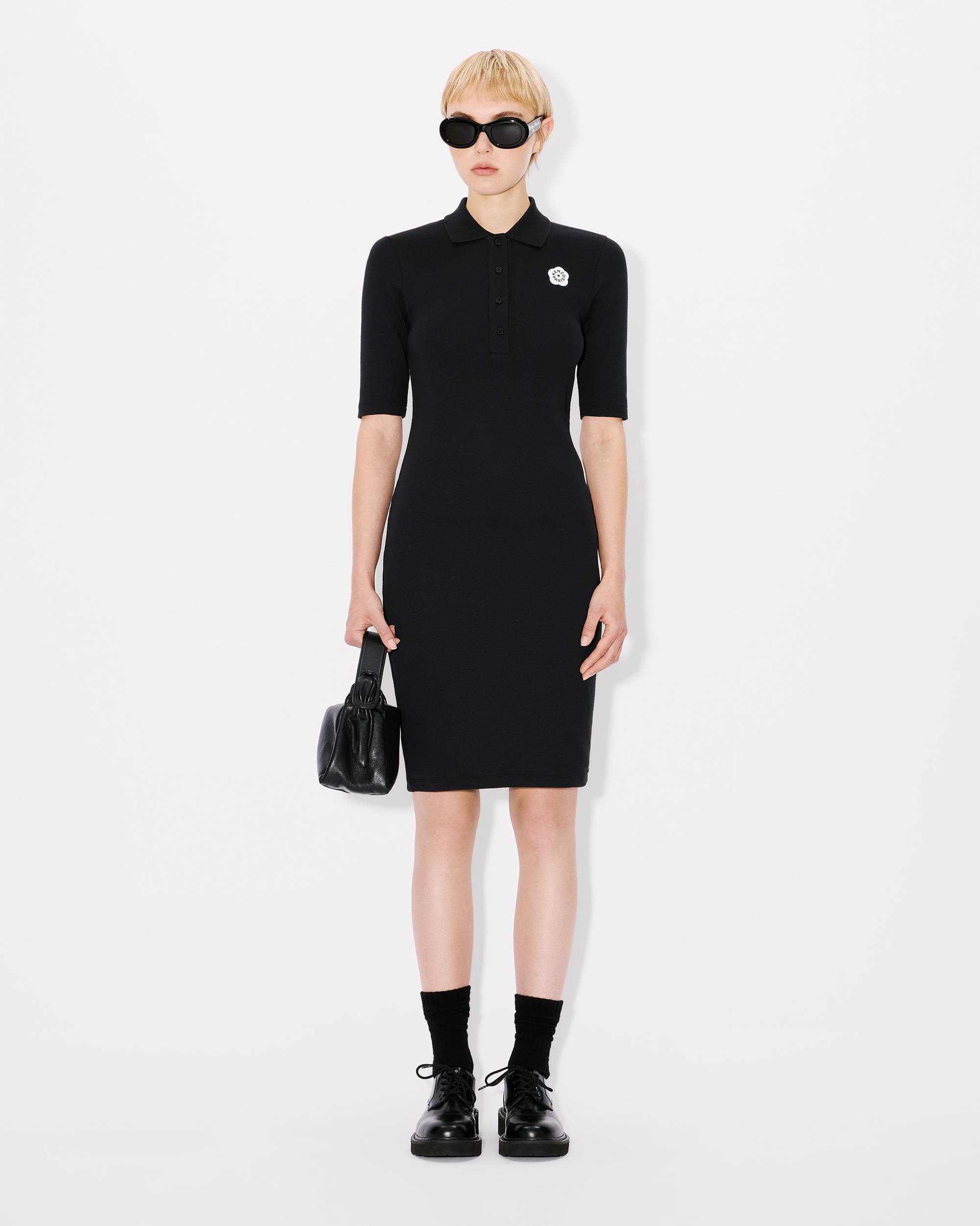 'Boke Flower 2.0' embroidered rib polo dress - 3