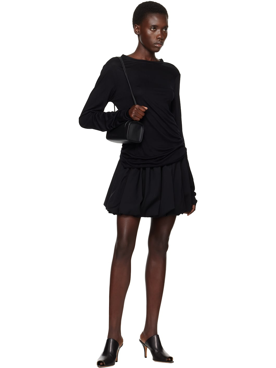 Black Satin Trim T-shirt - 4