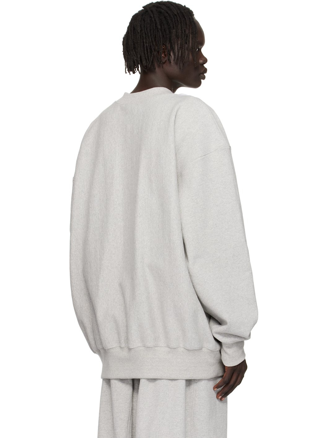 Gray Fur Trim Sweatshirt - 3