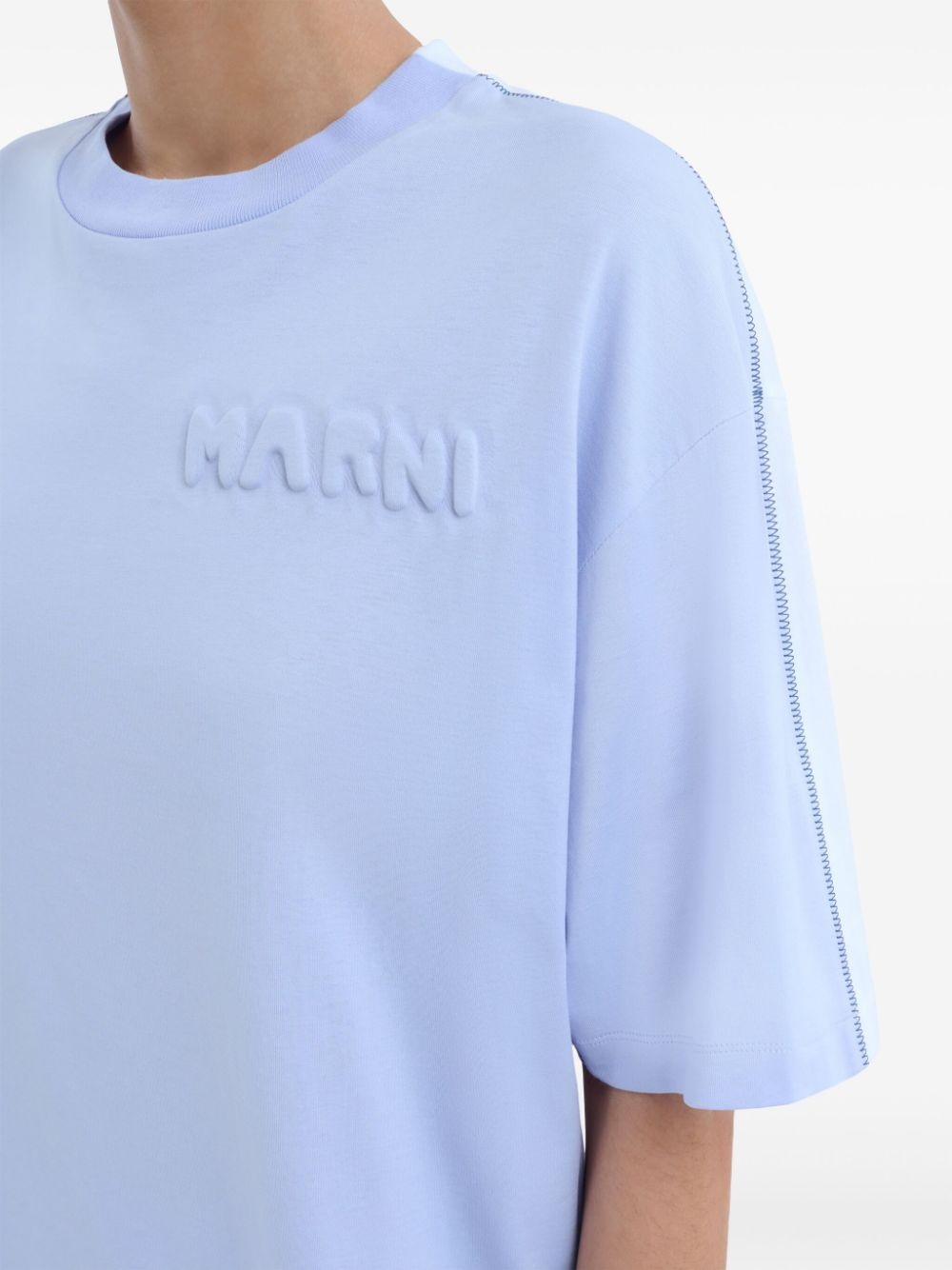 logo embossed t-shirt - 5