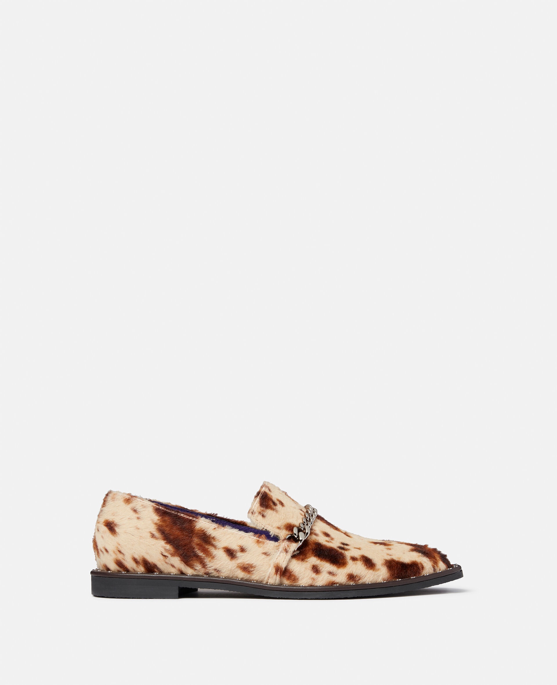Falabella Appaloosa Print Velvet Loafers - 1