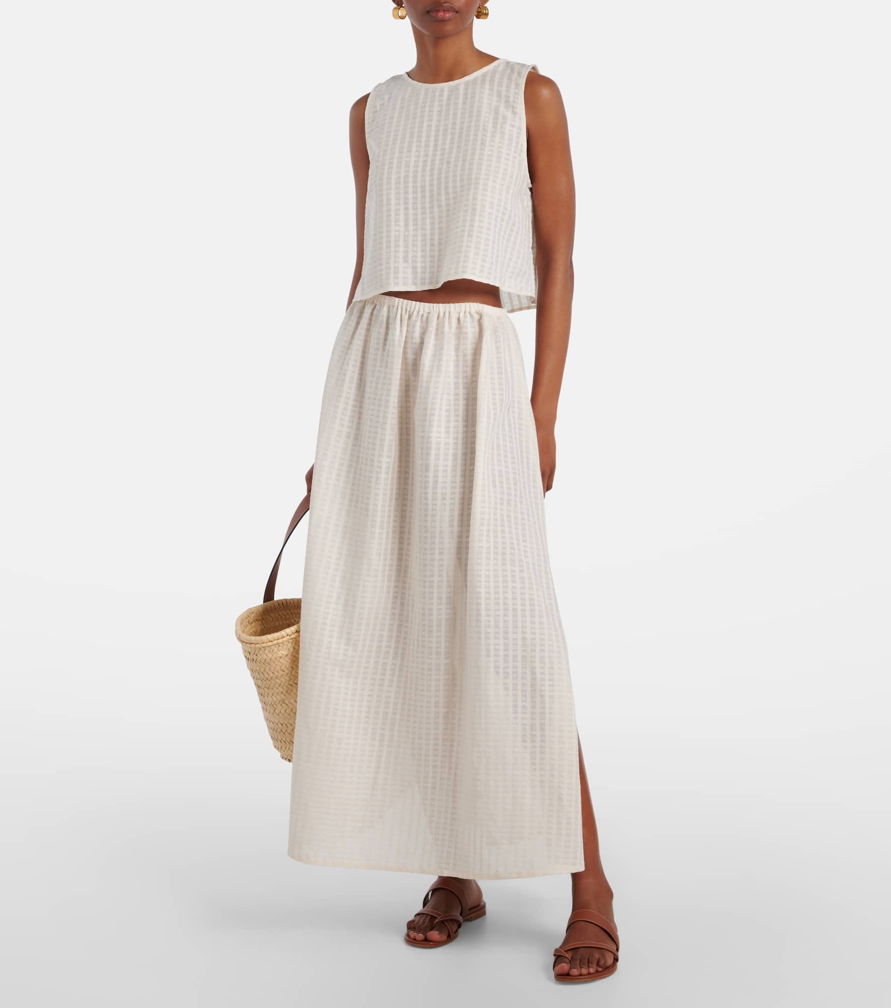 Rafaela cotton and linen maxi skirt - 2