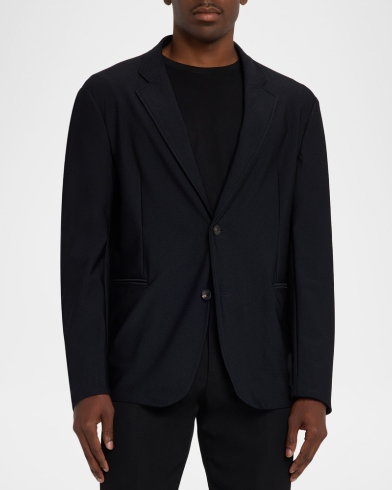 Men's Unlined Rice-Stitch Stretch Knit Blazer 4