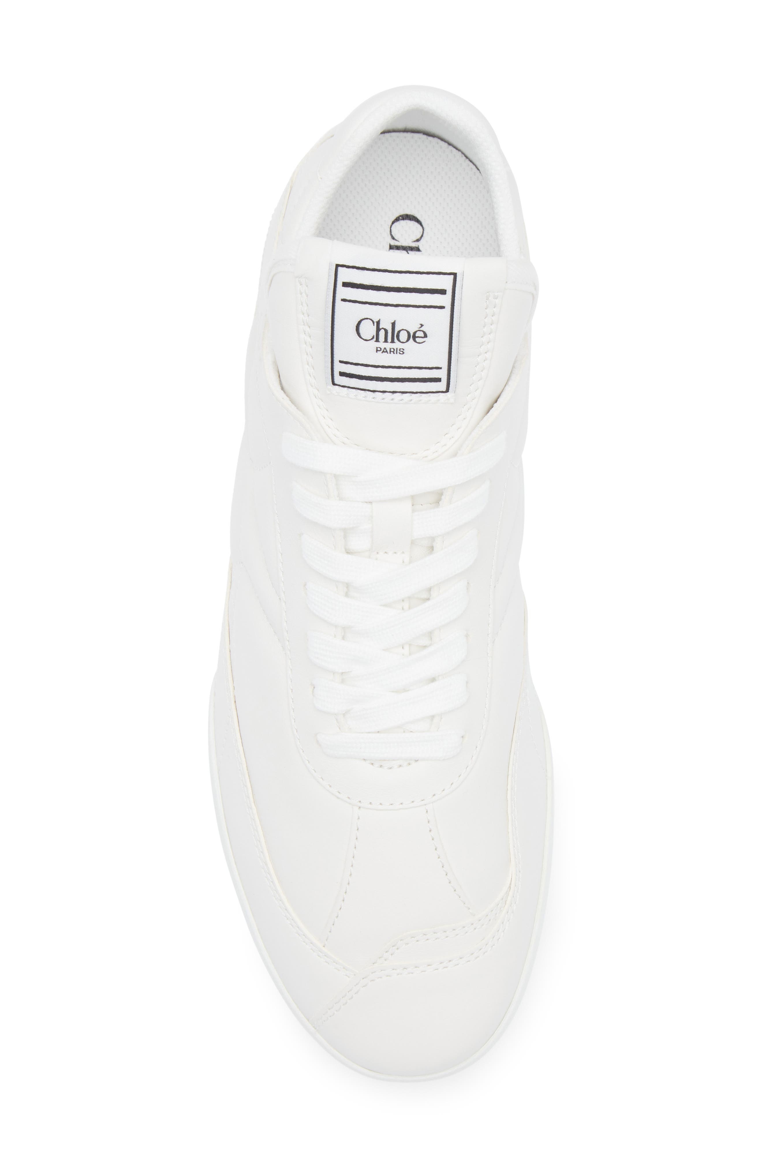 Chloé Kick Leather Sneaker in White at Nordstrom - 5