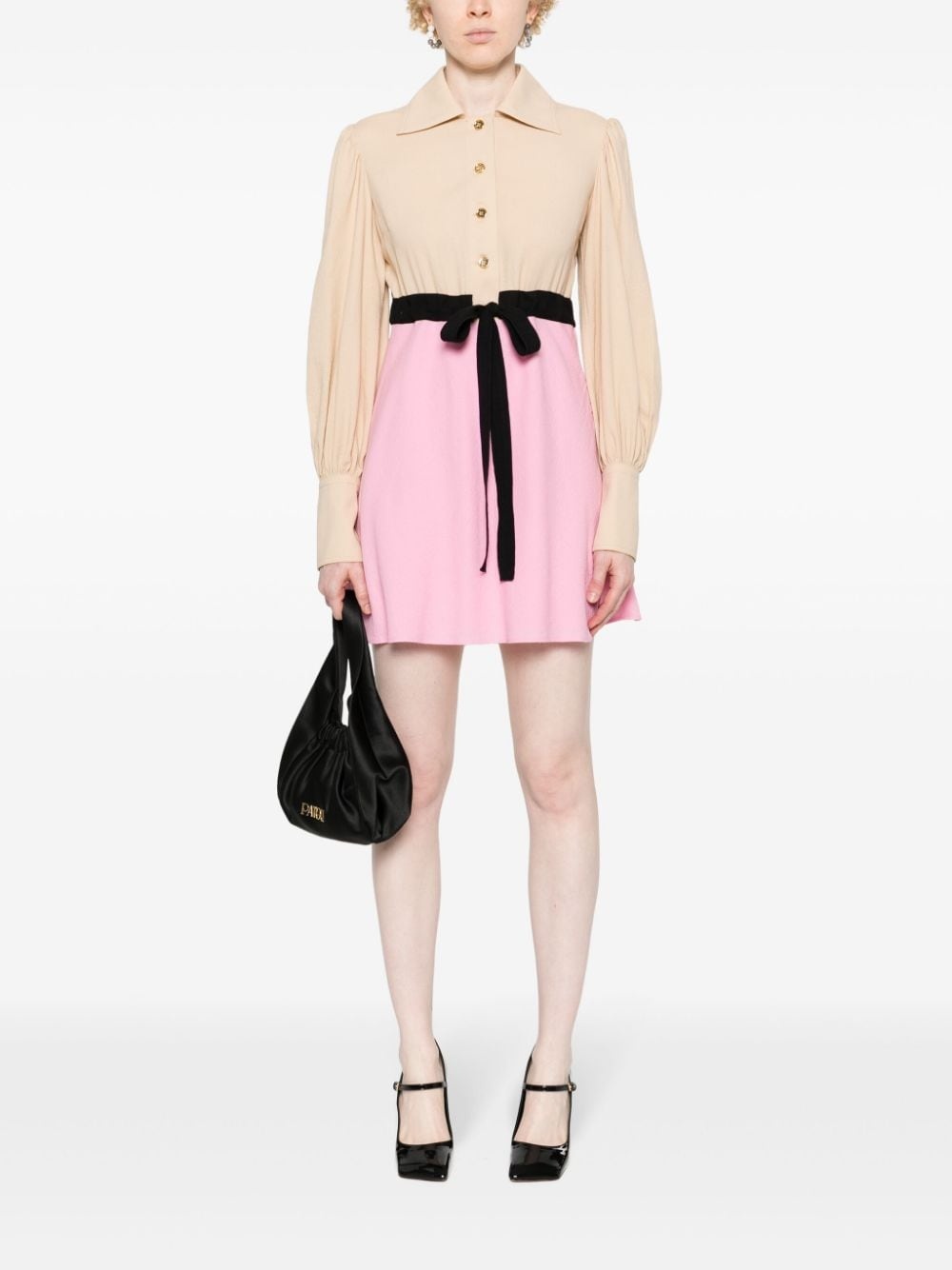 two-tone mini dress - 2