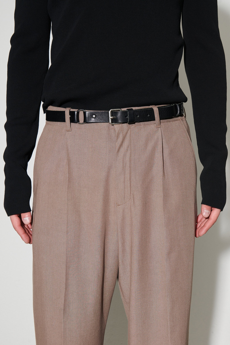 2,5 cm Ring Belt Grizzly Black Leather 3